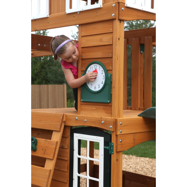 Kidkraft Cranbrook Wooden Outdoor Backyard Swing Set / Playset With